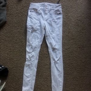 White ripped jeans old navy rockstar